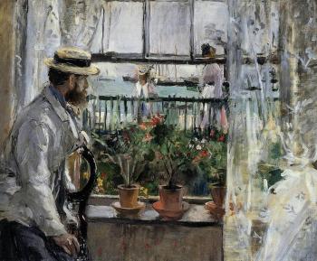 Berthe Morisot : Eugene Manet (the Artist's Husband)  on the Isle of Wight
